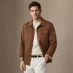 Wax Jacket Waxed Cotton Regular Fit Brown – Product Photo