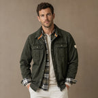Wax Jacket Waxed Cotton Regular Fit Green – Product Photo