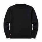 Cardigan Knit Pullover Relaxed Fit Black – Product Photo