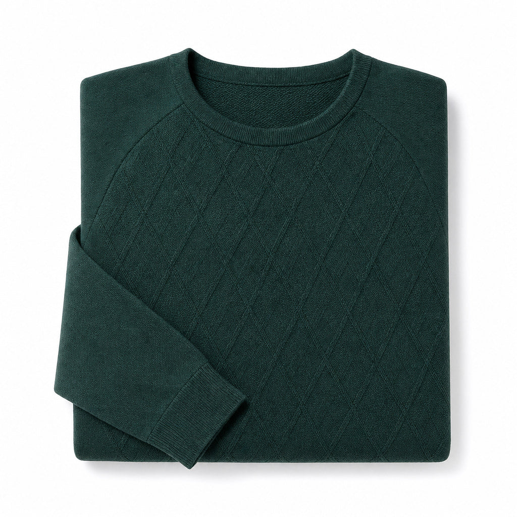 Cardigan Knit Pullover Relaxed Fit Green – Product Photo