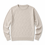 Cardigan Knit Pullover Relaxed Fit Khaki – Product Photo