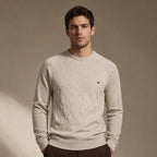 Cardigan Knit Pullover Relaxed Fit in Khaki – Tarlano Premium Menswear