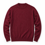 Cardigan Knit Pullover Relaxed Fit Red – Product Photo