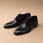 Oxford Shoes Wingtip Leather Black – Product Photo