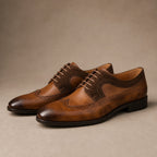 Oxford Shoes Wingtip Leather Brown – Product Photo