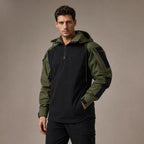 Coat Military Tactical Multi-Pocket Dark Green – Side Angle View