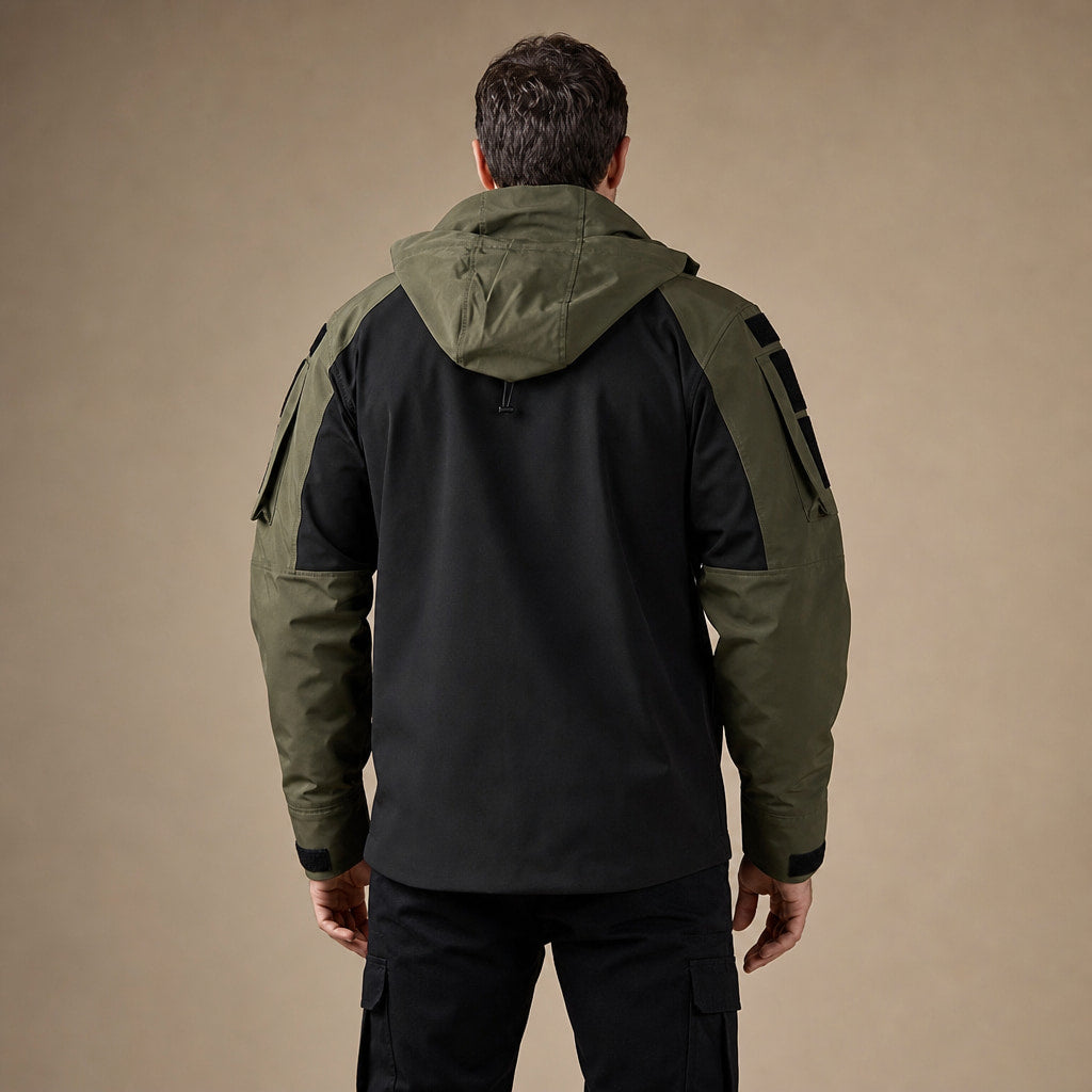 Coat Military Tactical Multi-Pocket Dark Green – Full Look