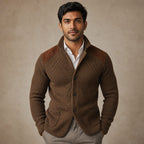 Blazer Knit Structured Relaxed Fit Brown – Product Photo