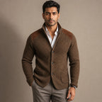 Blazer Knit Structured Relaxed Fit in Brown – Tarlano Premium Menswear