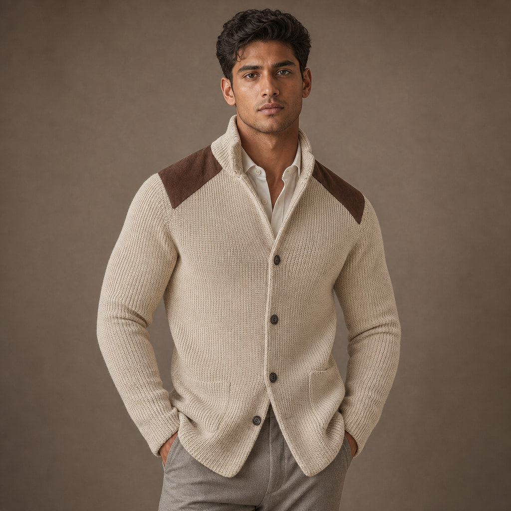 Blazer Knit Structured Relaxed Fit Cream – Product Photo