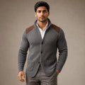 Blazer Knit Structured Relaxed Fit Gray – Product Photo
