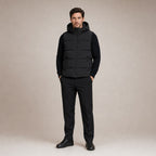 Long Puffer Vest Hooded Windproof Zip-Up Black – Full Look