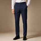 Dress Pants Striped Slim Fit Navy – Product Photo