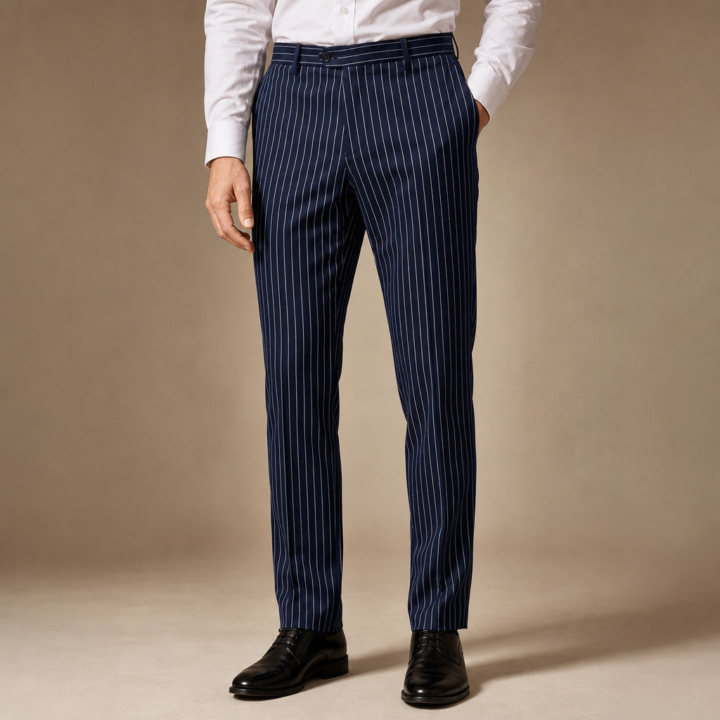 Dress Pants Striped Slim Fit Navy – Product Photo