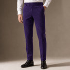 Dress Pants Striped Slim Fit Purple – Product Photo