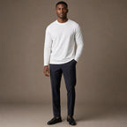 Crew Neck T-Shirt Combed Cotton White – Full Look