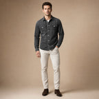 Western Shirt Pearl Snap Washed Finish Black – Full Look