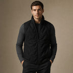 Sherpa Vest Water-Resistant Plush Lining in Black – Tarlano Premium Menswear