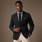 Herringbone Blazer Slim Fit in Black – Tarlano Premium Menswear