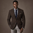 Herringbone Blazer Slim Fit Coffee – Product Photo