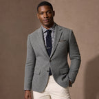 Herringbone Blazer Slim Fit in Grey – Tarlano Premium Menswear