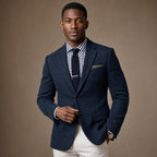 Herringbone Blazer Slim Fit Navy – Product Photo
