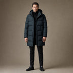 Packable Down Coat Hooded Parka in Dark Green – Tarlano Premium Menswear