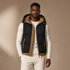 Puffer Vest Detachable Hood Insulated in Black – Tarlano Premium Menswear