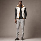 Puffer Vest Detachable Hood Insulated White – Full Look