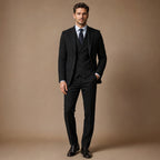 Herringbone Waistcoat Tweed in Black – Tarlano Premium Menswear