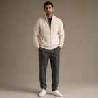 Knit Tracksuit Full Zip Beige Beige – Full Look