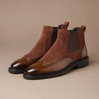 Chukka Boots Leather Cushioned Sole Cognac Brown – Product Photo