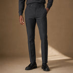 Striped Dress Pants Slim Fit in Grey – Tarlano Premium Menswear