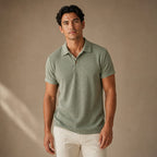 Polo Shirt Textured Knit Regular Fit in Green – Tarlano Premium Menswear