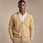 Cardigan Soft Knit Button Front in Camel – Tarlano Premium Menswear