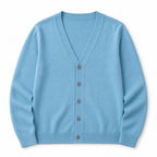 Cardigan Soft Knit Button Front Sky Blue – Product Photo