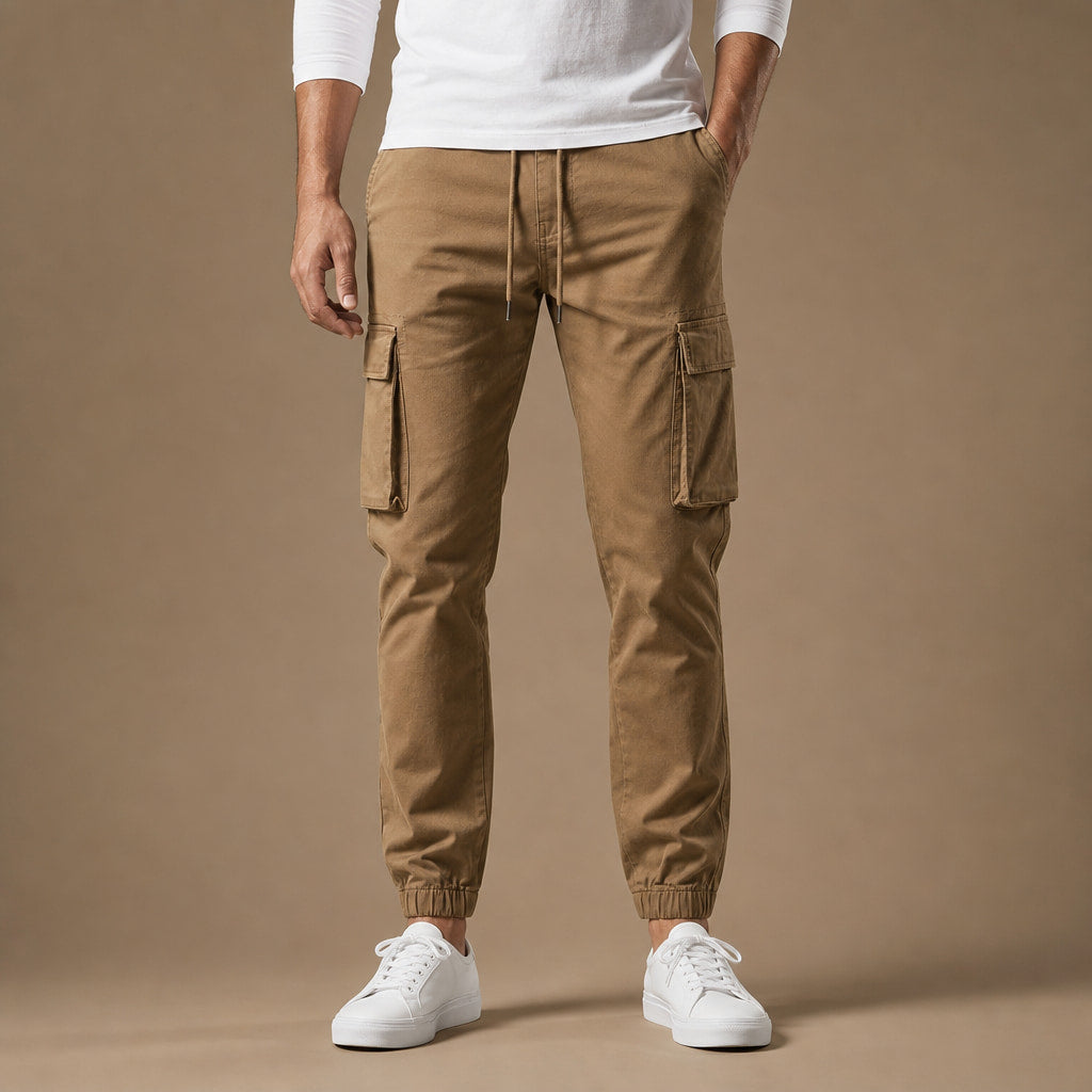 Cargo Pants Tapered Jogger in Camel – Tarlano Premium Menswear