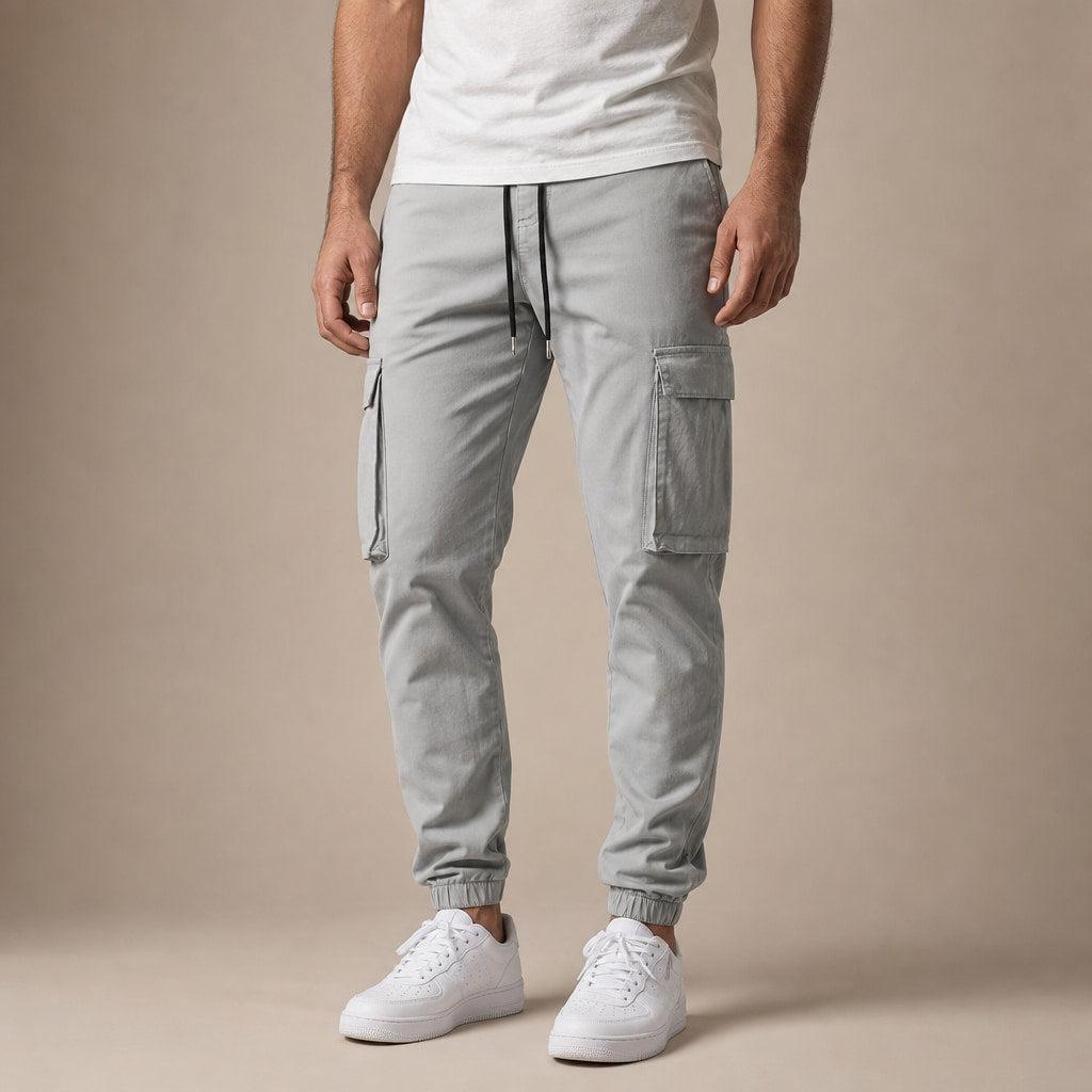 Cargo Pants Tapered Jogger in Grey – Tarlano Premium Menswear
