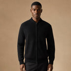 Belgravia Ribbed Full-Zip in Black – Tarlano Premium Menswear