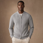 Belgravia Ribbed Full-Zip Gray – Product Photo