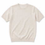 Fine Knit Tee Soft Touch Relaxed Fit Beige – Product Photo
