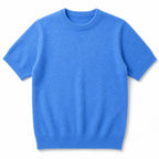 Fine Knit Tee Soft Touch Relaxed Fit Blue – Product Photo