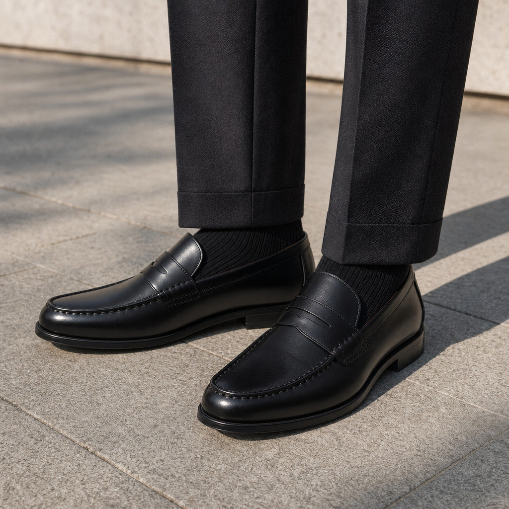 Formal Shoes Leather Slip-On Loafer Black – Full Look