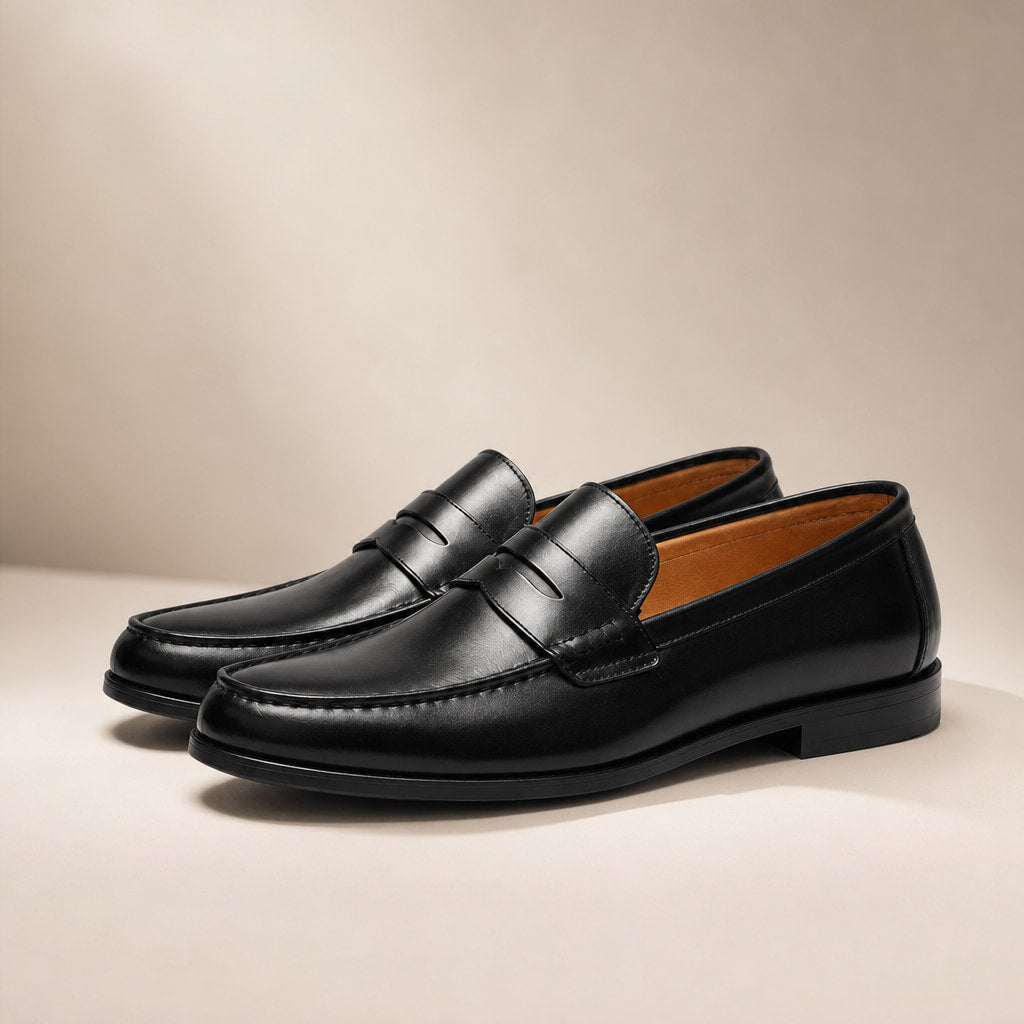 Formal Shoes Leather Slip-On Loafer Black – Product Photo