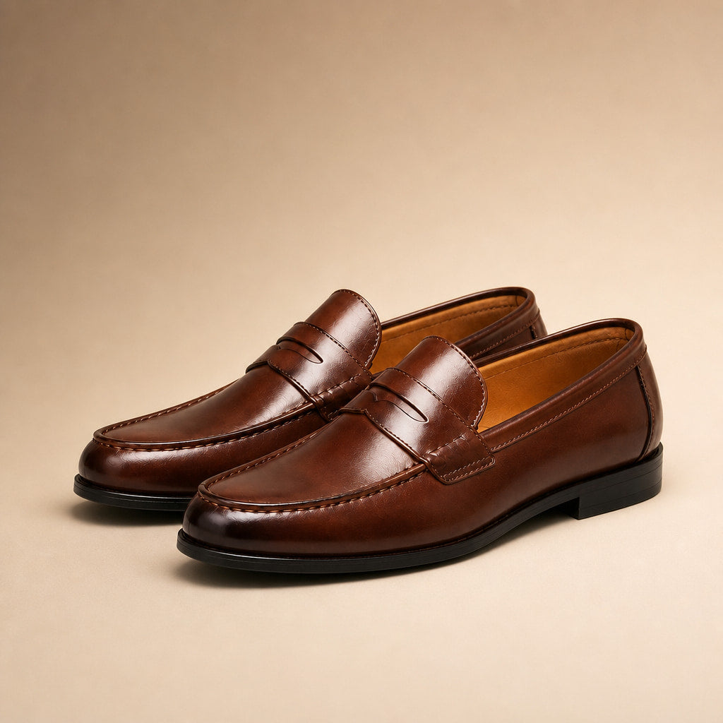 Formal Shoes Leather Slip-On Loafer Brown – Product Photo
