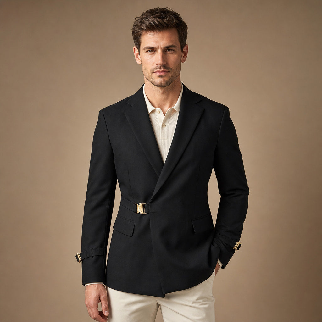 Blazer Half Lined Soft Suiting in Black – Tarlano Premium Menswear
