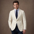 Blazer Half Lined Soft Suiting White – Product Photo