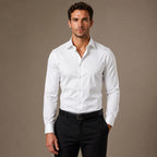 Dress Shirts Slim Fit Long Sleeve Formal White – Product Photo