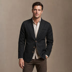 Blazer Cotton Structured Casual Black – Product Photo