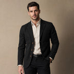 Blazer Cotton Structured Casual in Black – Tarlano Premium Menswear